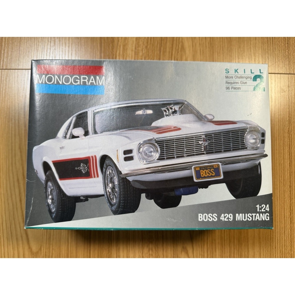 Vintage Monogram Boss 429 Mustang Street Machine 2'n1 1:24 Scale Model Kit Start